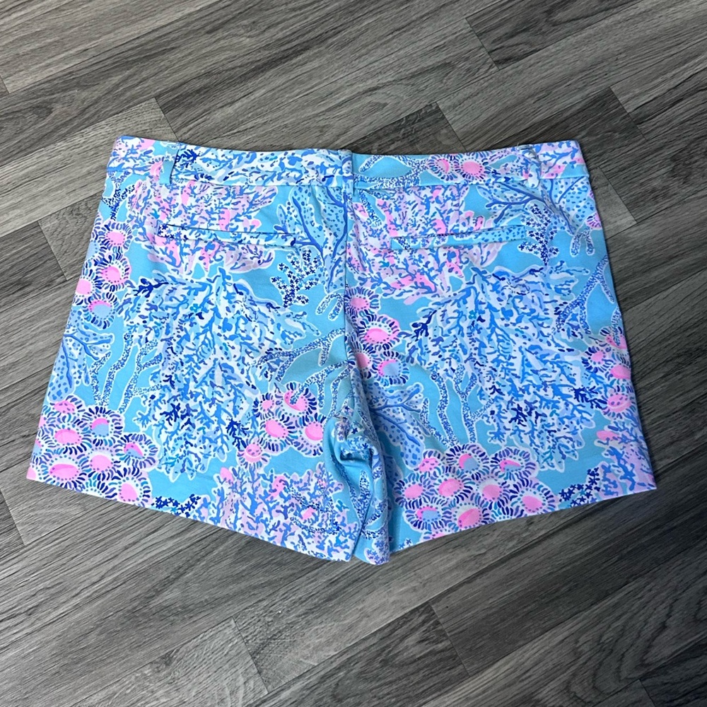 NWOT Lilly Pulitzer Callahan Knit Shorts 5 inch blue ibiza 10 - Picture 3 of 4